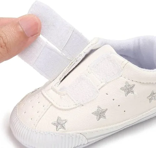 Miniatura 4 de KKIIDDSS Unsex - Zapatos de piel sintética para bebés y niñas, con parte superior alta, con cordones, suela suave, antideslizantes, para recién