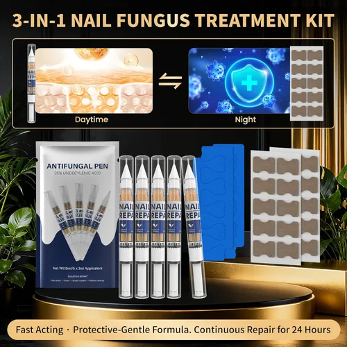 Miniatura 3 de Bolígrafo extra fuerte para tratamiento de hongos en las uñas de los pies y dedos dañados, extractos de plantas naturales más puros, parches