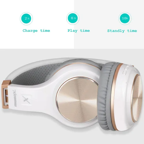 Miniatura 3 de Auriculares Bluetooth Riwbox, XBT-80 - Auriculares inalámbricos plegables con Bluetooth, estéreo, con micrófono y control de volumen, con cable e