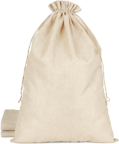 Tapleap Bolsas de arpillera con cordón – 10 sacos originales de 16 x 24 pulgadas para envolver regalos, almacenamiento, graduación, junio, día del