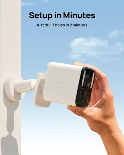 Miniatura 12 de Anona Cámaras de seguridad solar 4K inalámbricas para exteriores, alimentación permanente con panel solar, visión nocturna a color de 8 MP