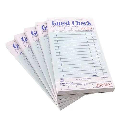 Miniatura 5 de AmerCare Royal Green - Libro de recibos de papel de cheques para invitados, libro de pedidos autocopiativo con 15 líneas, 1 parte reservada, paquete