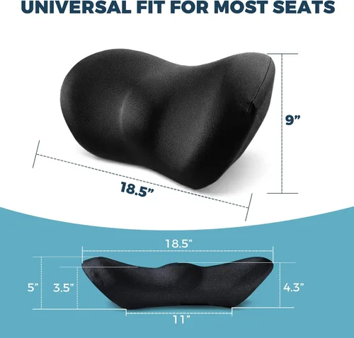 Miniatura 6 de Almohada de apoyo lumbar para coche con sistema de estabilidad Dual-Grip™ Almohada de espalda de espuma viscoelástica adaptativa avanzada