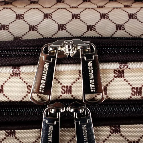 Miniatura 26 de Steve Madden Equipaje de diseñador, Chalet Gris Claro, Juego de maleta giratoria ligera expandible de 3 piezas - Juego de viaje
