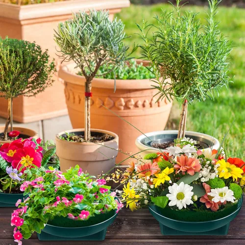 Miniatura 4 de Karenhi 18 piezas de suministros florales, cuencos verdes, suministros florales para arreglos florales, tamaño grande, 6.3 pulgadas, cuencos