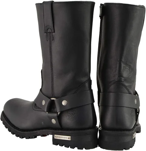 Miniatura 2 de Milwaukee Leather MBM131 - Botas de arnés clásicas de punta cuadrada para hombre de 11 pulgadas