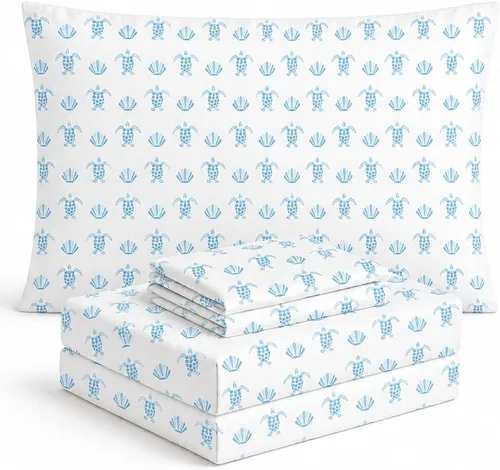 Miniatura 12 de Juego de sábanas con estampado floral en blanco y negro para cama individual – Juego de 3 piezas de sábanas florales súper suaves con sábana bajera