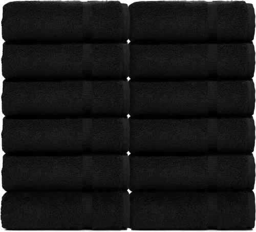 Miniatura 46 de Luxury Hotel & Spa Collection - Toalla ecológica de 100% algodón turco de 27 x 54 pulgadas (27 x 54 onzas), de secado rápido, para baño, borde