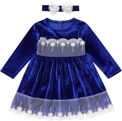 Miniatura 175 de IDOPIP Vestido tutú de terciopelo para niñas pequeñas, vestido de manga larga para princesa, Navidad, cumpleaños, fiesta, boda, vestidos de otoño e