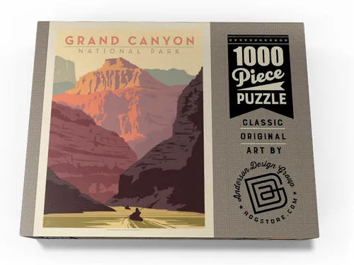 Miniatura 4 de MyPuzzle Grand Canyon National Park: Kayak, póster vintage, rompecabezas premium de 1000 piezas para adultos