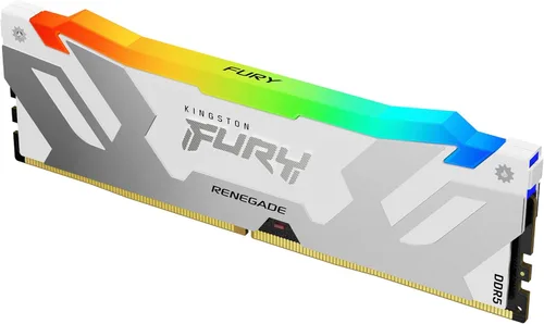 Kingston FURY Renegade White RGB 16GB 6400MT/s CL32 DDR5 DIMM | Sincronización infrarroja | Software FURY CTRL | Overclocking | Intel XMP 3.0 |