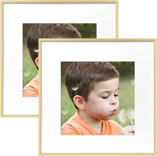 Miniatura 42 de Frametory, Portarretratos de aluminio negro de 5 x 7 pulgadas, juego de 2, ideal para mostrar fotos de 4 x 6 con paspartú o de 5 x 7 pulgadas sin