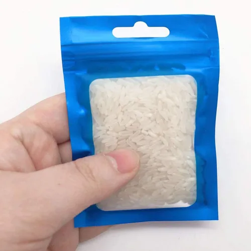 Miniatura 6 de Markeny Paquete de 200 bolsas de Mylar con cierre de cremallera, bolsas de papel de aluminio metálico de Mylar planas, bolsas de almacenamiento