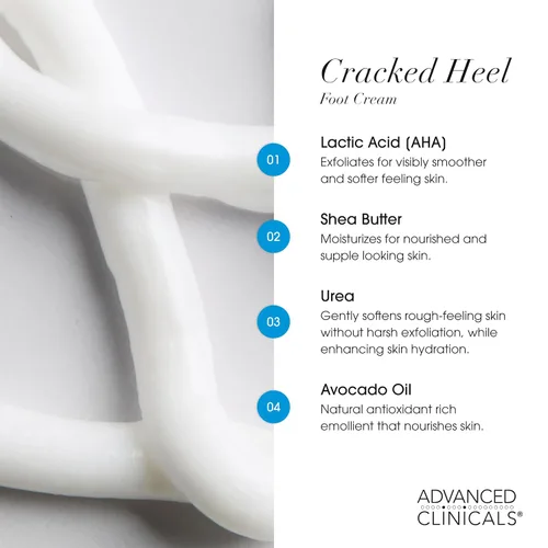 Miniatura 4 de Advanced Clinicals Crema hidratante para pies con manteca de karité, loción hidratante para pies y manos que ayuda a curar la piel agrietada, puntos