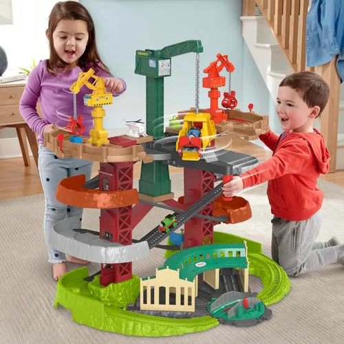 Miniatura 2 de Thomas & Friends - Juego de supertorre con trenes motorizados, grúas y pistas para niños de preescolar, a partir de 3 años