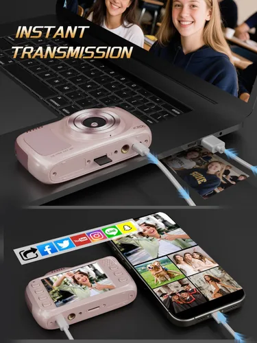 Miniatura 7 de Cámara digital True 4K con modo belleza, cámara de vlogging de 64 MP para principiantes, zoom 16X, antivibración y enfoque automático, tarjeta de 32