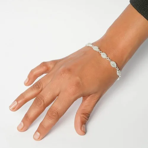 Miniatura 7 de Pulsera de piedras preciosas, pulsera ajustable de enlace, superposición de plata, joyería hecha a mano, bisel, regalo para ella, regalo de Navidad