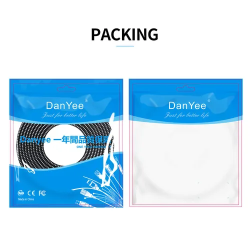 Miniatura 61 de Cable Ethernet Cat 7, DanYee, de nailon CAT7 de alta velocidad, profesional, chapado en oro, cables STP CAT 7 RJ45, cable Ethernet de 3 ft, 10 ft
