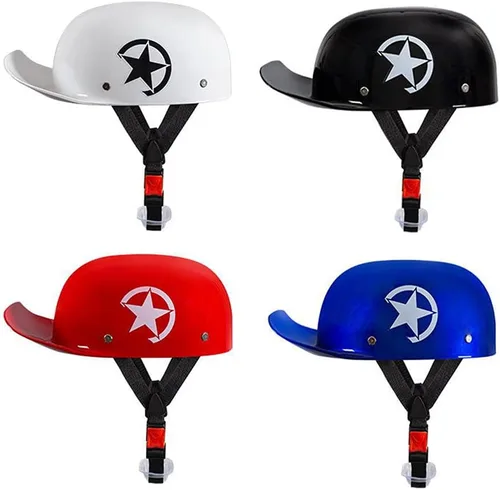 Miniatura 5 de Medio casco de motocicleta de perfil bajo, aprobado por DOT de calle, casco de motocicleta retro ligero de cara abierta, casco de motocicleta ATV