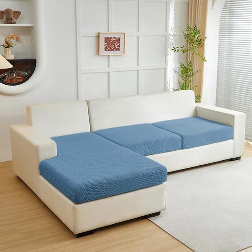 Yoovat Fundas de cojín de sofá para sofá, funda de sofá universal resistente al desgaste, lavable, elástica para fundas seccionales (color azul, 2