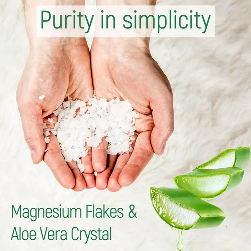 Miniatura 3 de Copos de baño de magnesio, sal del mar muerto, sales del mar muerto para remojar, copos de magnesio para baño, mejorados con aloe vera (10 libras)