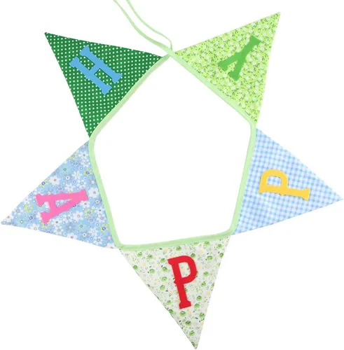 Miniatura 3 de Cartel verde de feliz cumpleaños, 13 piezas con temática de vegetación, suministros de fiesta de cumpleaños, decoración colgante de guirnalda