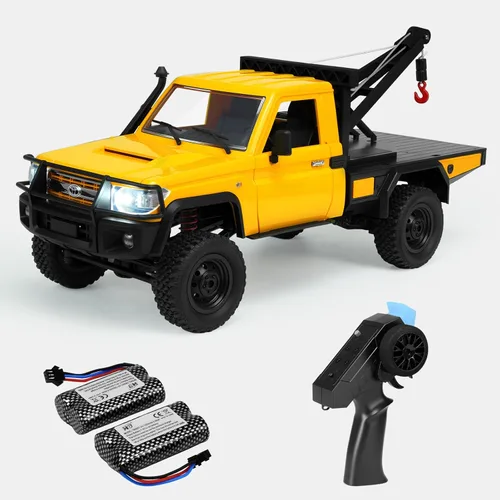 Miniatura 10 de MN-82 RC Rock Crawler Coche Camioneta Toyota Escala 1/12, Camión de Control Remoto Todoterreno 4WD 2.4GHz, Modos de 2 Velocidades, 2×1200mAh