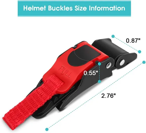 Miniatura 8 de Yosoo Health Gear Hebilla para casco de liberación rápida, 3 piezas de correa para casco de motocicleta, hebilla de liberación rápida, desconexión