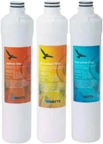 IPW Industries, Inc. - Kit de filtro de repuesto Watts Kwik-Change (WQC4RO11) - 50 GPD para sistema de ósmosis inversa, mantenimiento del filtro de