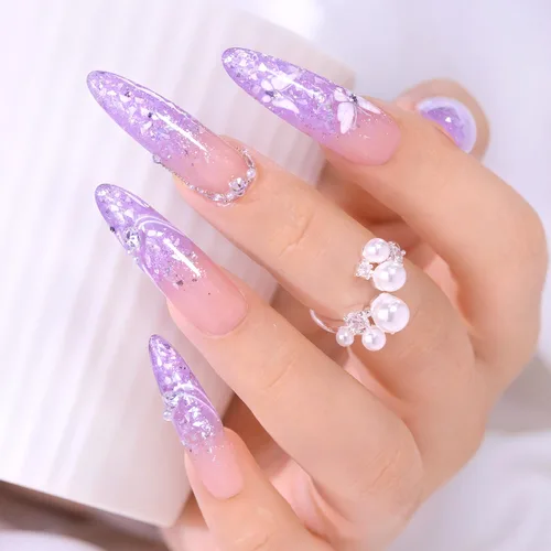 Miniatura 35 de Double Rhythm Esmalte de gel con purpurina de nieve de 0.5 fl oz, color holográfico reflectante para arte de uñas, salón de manicura y bricolaje