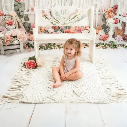 Miniatura 5 de Kate Alfombra de Suelo para Fotografía Alfombra de Suelo Blanca Telón de Fondo de Pared de Madera Blanca Alfombras de Suelo de Goma Fondos de Madera