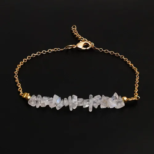 Miniatura 18 de Gempires Natural Chips Bar Bracelet, Energy Healing Crystals, Birthday, Gift for Her, Gemstone Jewelry 8 inch