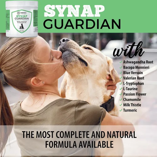 Miniatura 6 de Synap Guardian - Apoyo al sistema nervioso y cuidado calmante para perros y gatos - Ayuda natural de relajación de una empresa estadounidense