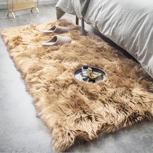 Miniatura 67 de Carvapet - Tapete suave de cuero sintético de oveja, lanudo y lujoso, grande (para decorar habitación), lado de la cama, dormitorio, sala de estar