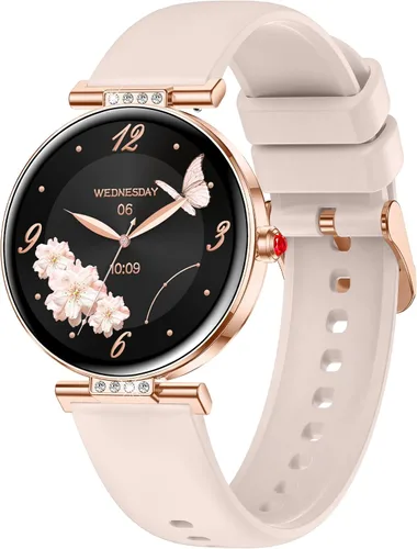 Miniatura 11 de Yihou Relojes inteligentes para mujer, rastreador de actividad física, reloj de fitness con monitor de frecuencia cardíaca, monitoreo del sueño, Rojo