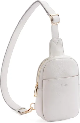 Miniatura 43 de Telena Riñonera pequeña para mujer, de cuero, cangureras, bolsa de pecho para mujer