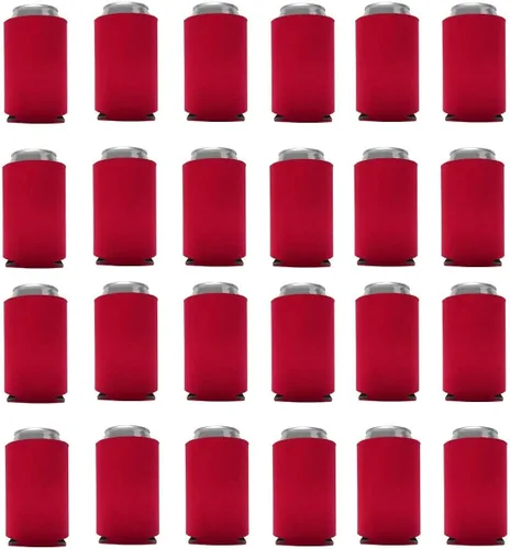 Miniatura 7 de Fundas enfriadoras de latas de espuma de poliéster en blanco (12, color rubor)