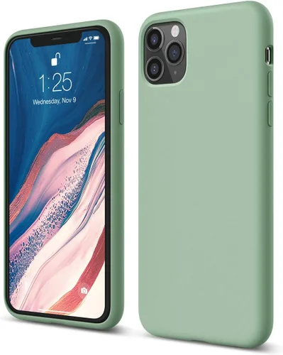 Miniatura 15 de elago Compatible con iPhone 11 Pro Max, funda de silicona líquida, funda protectora de cuerpo completo, a prueba de golpes, funda delgada para Negro