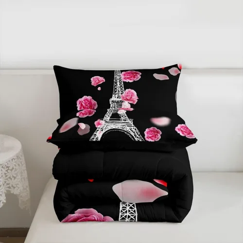 Miniatura 87 de Erosebridal Juego de ropa de cama de princesa de ballet, tamaño Queen, juego de edredón de 3 piezas para niñas bailarinas de ballet, lindo juego