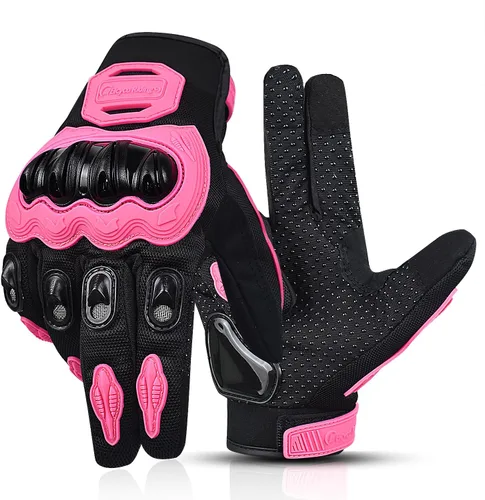 Miniatura 8 de Guantes de motocicleta para mujer con pantalla táctil, para verano, motocicleta de tierra, guantes de dedo completo, carreras en carretera