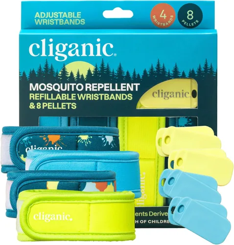Miniatura 12 de Cliganic - Paquete repelente de mosquitos (1 clip + 2 bolitas de repuesto), sin DEET, infusión de aceite esencial, esenciales de verano, accesorios