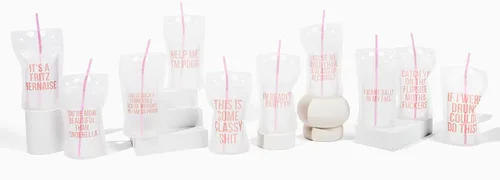 Miniatura 5 de Bolsas de bebidas para damas de honor, paquete de 10 Bolsas de bebida de despedida de soltera, tazas de despedida de soltera, decoración