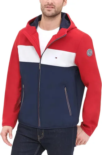 Miniatura 3 de Tommy Hilfiger - Chaqueta impermeable transpirable con capucha para hombre, ligera, de rendimiento, Softshell