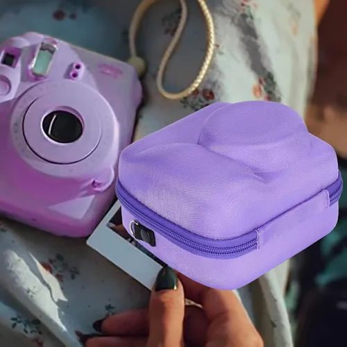 Miniatura 6 de Aenllosi Estuche de transporte rígido para cámara instantánea Fujifilm Instax Mini 12/11, color lila púrpura