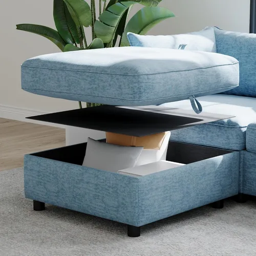 Miniatura 7 de ERYE Sofá modular de 68 pulgadas con asiento profundo, sofá modular de almacenamiento con respaldo y reposabrazos de combinación gratuita, sofá