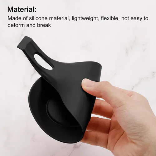 Miniatura 4 de uxcell Soporte de cuchara de silicona, 7.68 x 3.74 pulgadas, resistente al calor, soporte para utensilios de cocina, espátula, soporte para cucharón