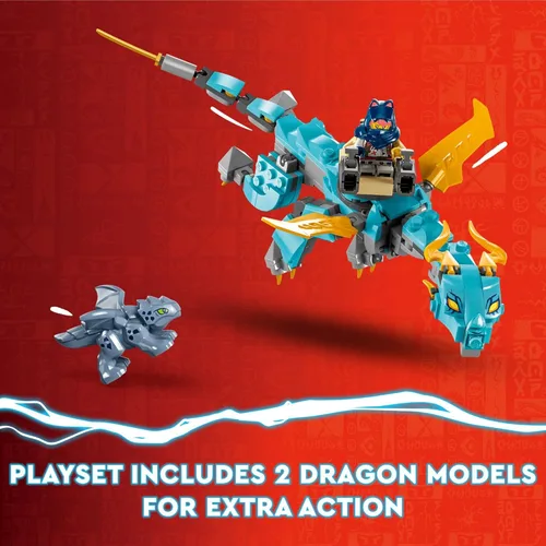 Miniatura 5 de LEGO NINJAGO Destiny’s Bounty – Carrera Contra el Tiempo 71797 - Juego de construcción de juguete con una nave aérea ninja, 2 dragones y 6 Rojo