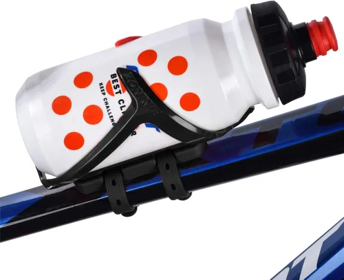 Miniatura 3 de Jaulas para botellas de bicicleta, soporte de botella de bicicleta de plástico con base de montaje de jaula (negro)
