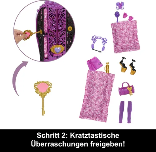 Miniatura 5 de Monster High Skulltimate Secrets Clawdeen Wolf Muñeca con Guardarropa y 19 Accesorios de Moda Sorpresa, Juguete +4 Años (HXH85)