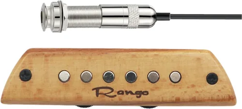 RG-S3 Pastilla de guitarra acústica pasiva Woody Soundhole con control de tono de volumen para guitarras acústicas de cuerda de acero - Pastilla